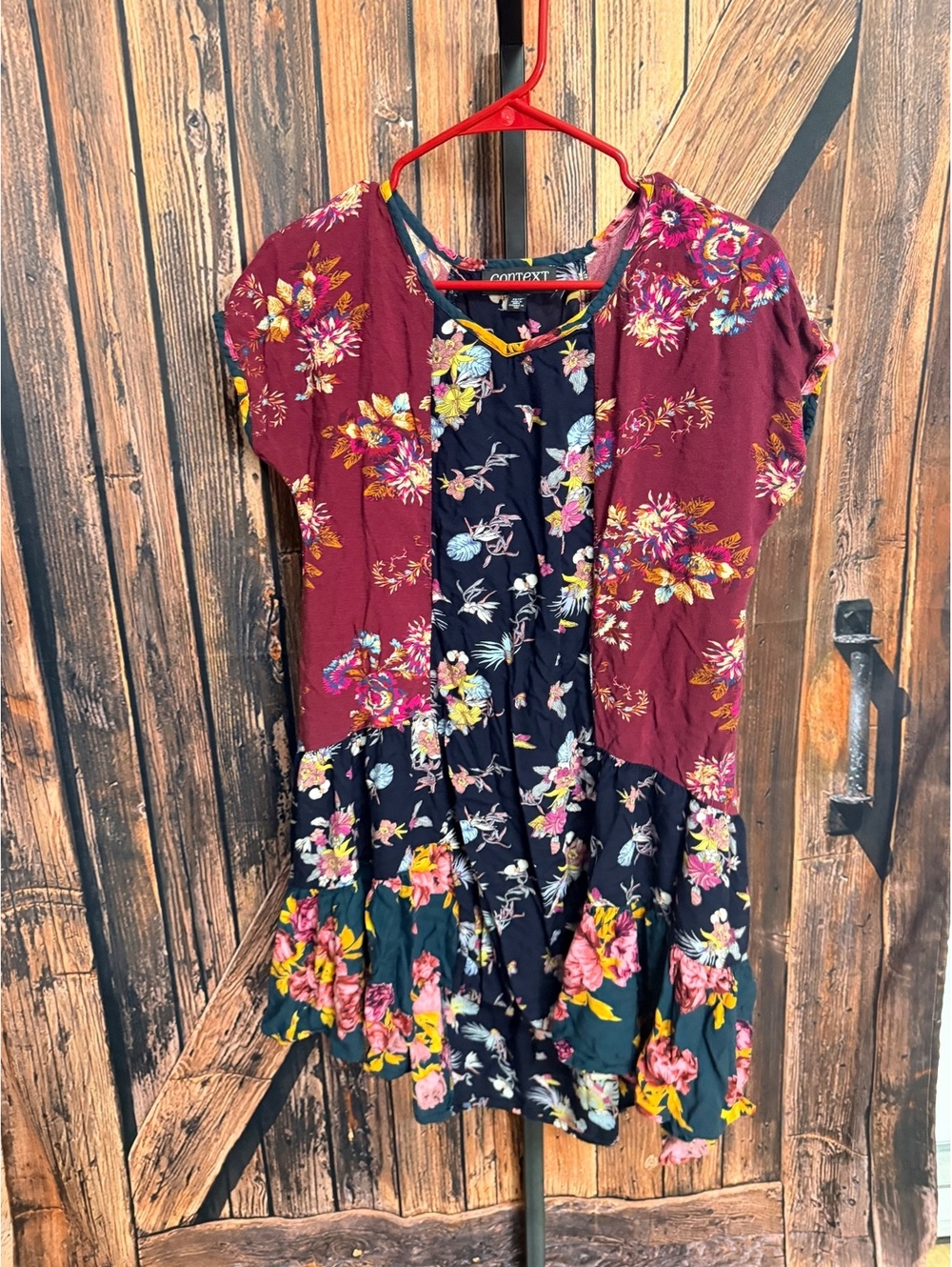 Context Floral Mixed Print Dress XS